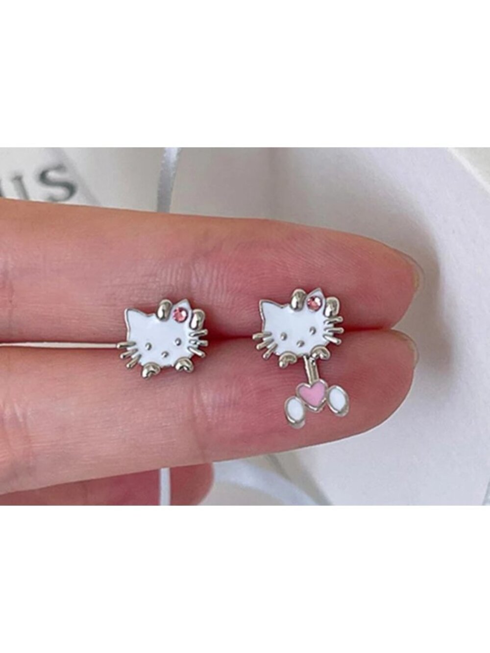 Hello Kitty Cartoon Stud Earrings – Cute & Trendy Jewelry for Women & Girls